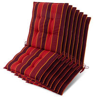 NIEDERLEHNER Sun-NL 105x50x8cm Rot-Gestreift (7tlg) - Rot, Textil (50/100cm) - Beautissu 
