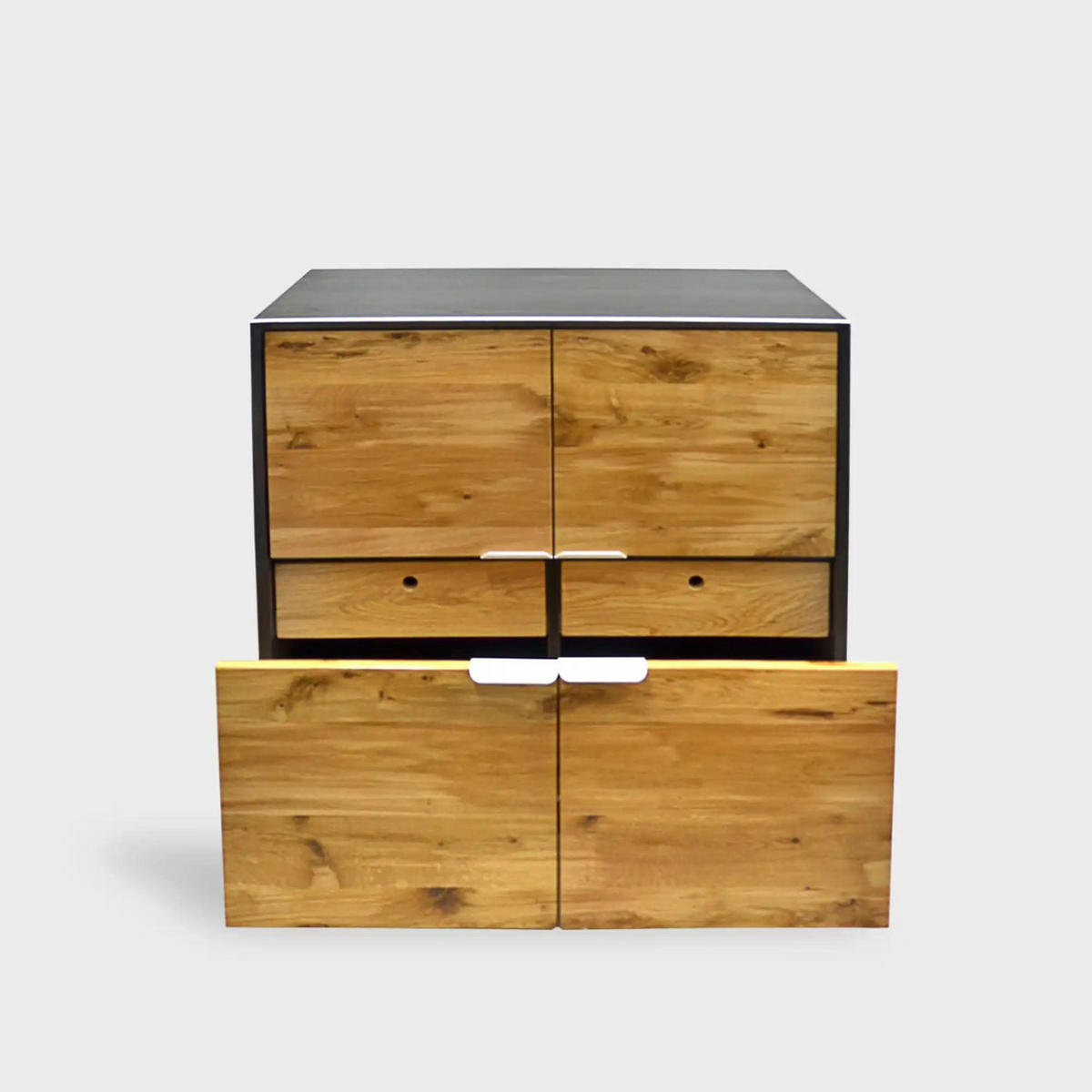 HOLZKOMMODE mit großen Schubladen für das Wohnzimmer DENIS - Eichefarben, Holz (100/100/45cm) - Rawood Furniture