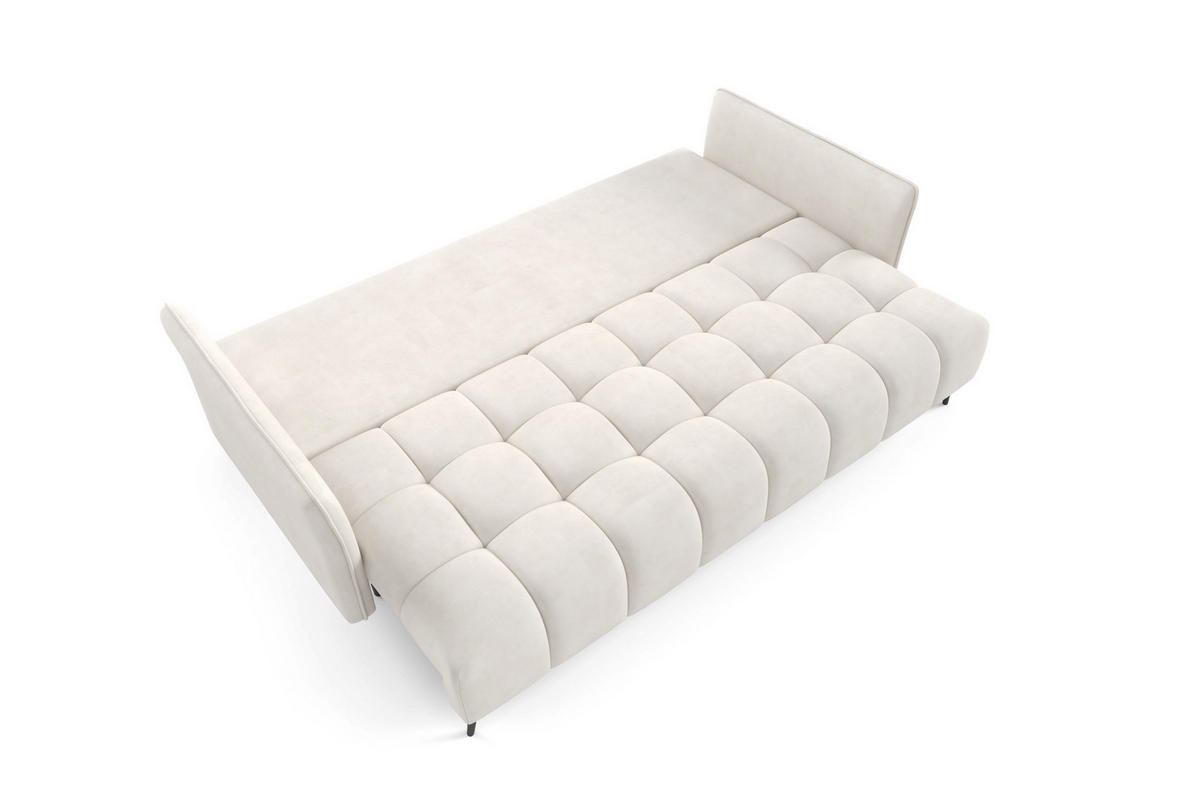 SCHLAFSOFA - Sofa Blumi - Ecru - Ecru, Holzwerkstoff (220/95/101cm) - Möblo