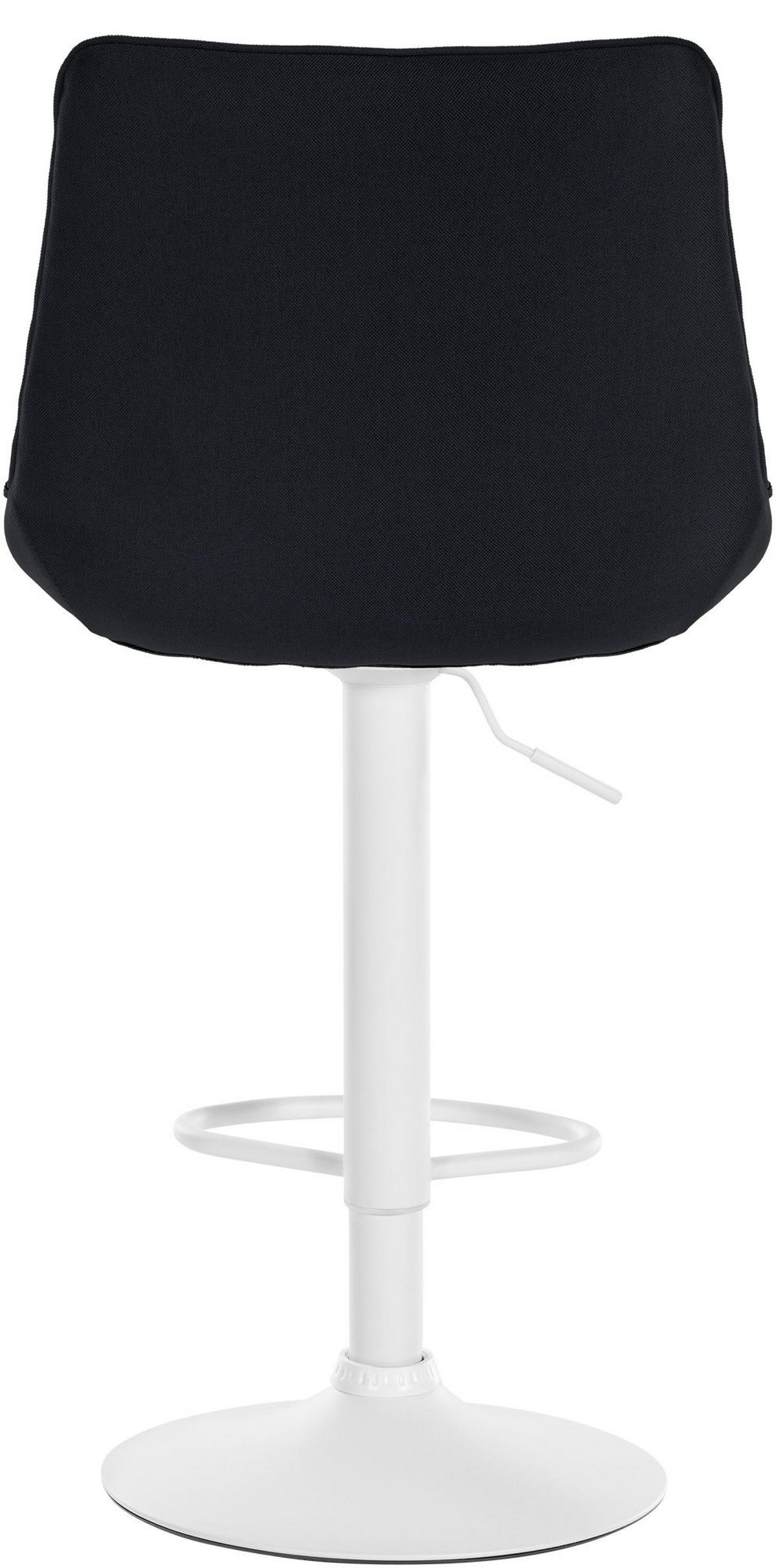 BARHOCKER RIO Schwarz Stoff Weiß - Schwarz, Textil/Metall (49.5/91/50cm) - DELUKE