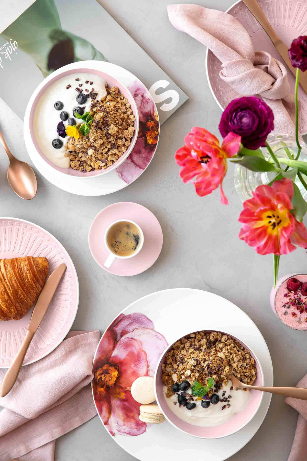 TISCHSET Rose Garden rosa 7er Set - Rosa, Textil (1/1/1cm) - Villeroy & Boch