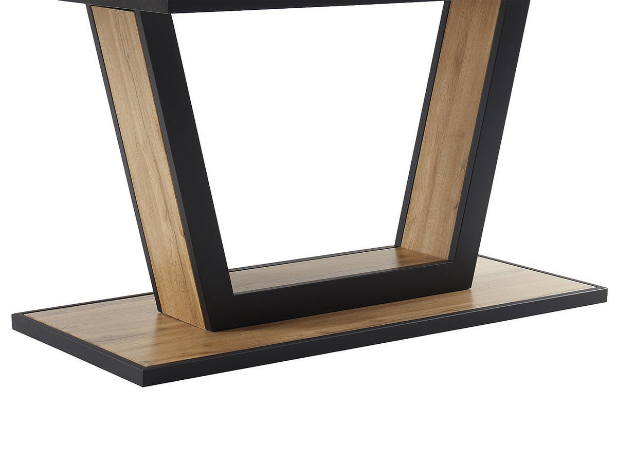 ESSTISCH ausziehbar - 6 bis 10 Personen - MDF & Metall - Holzfarben & Schwarz - VITENO - Naturfarben, Holz (240/90/75cm) - Vente-Unique