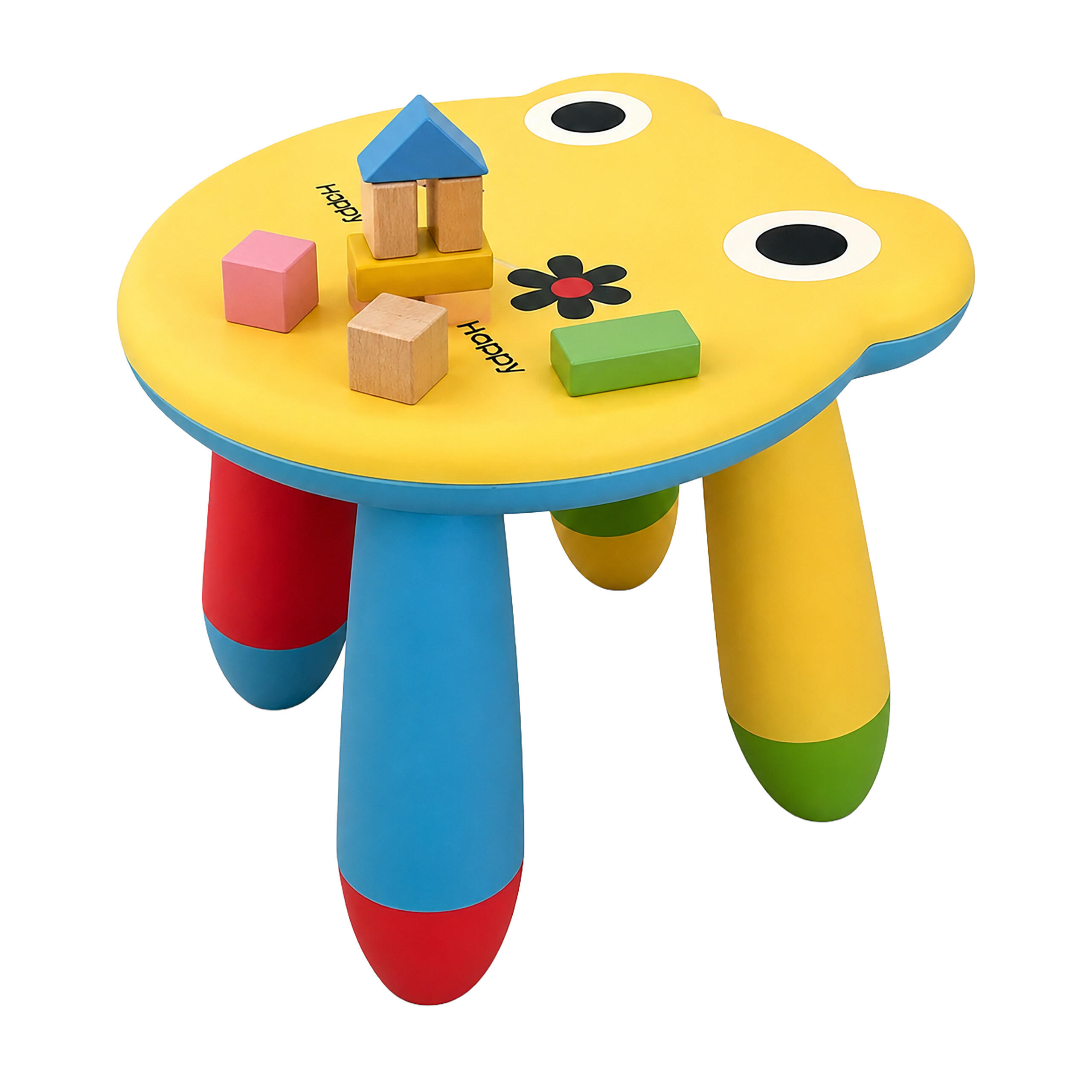 STOLIČKA Barevná dětská žába plastová výška sedu 26 cm - různobarevná, plast (28/26/30cm) - Relaxdays