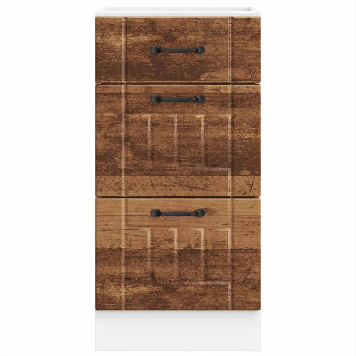 KÜCHENUNTERSCHRANK Maro Altholz-Optik 40x46x81,5 cm - Zwetschgeholzfarben, Holz (40/81.5/46cm) - DELUKE