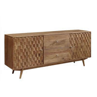 SIDEBOARD Akazie 180x42x75 natur lackiert MOSAYK #100 - Braun, Holz (180/75/42cm) - Massivmoebel24