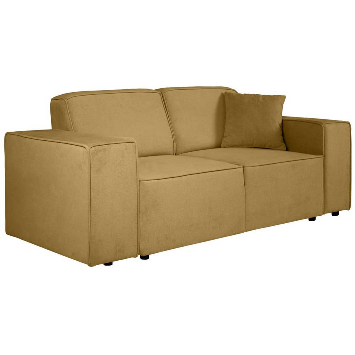 2-SITZER SOFA Pedro ohne Schlaffunktion gelb - Gelb/Schwarz, Textil (185/75/88cm) - Beautysofa