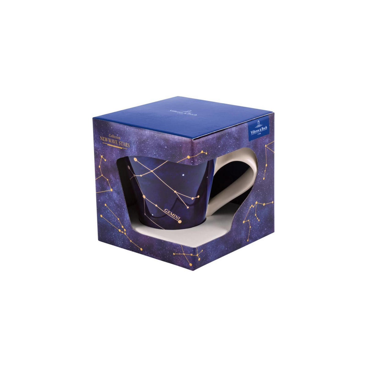 TASSE ZWILLING NewWave Stars weiß-blau 300 ml - Blau/Weiß, Keramik (0.3L) - Villeroy & Boch