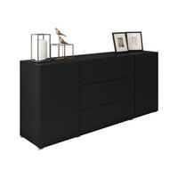 SIDEBOARD Berlin 150 - Alufarben/Graphitfarben, Holzwerkstoff/Kunststoff (150/68/39cm) - MIRJAN24