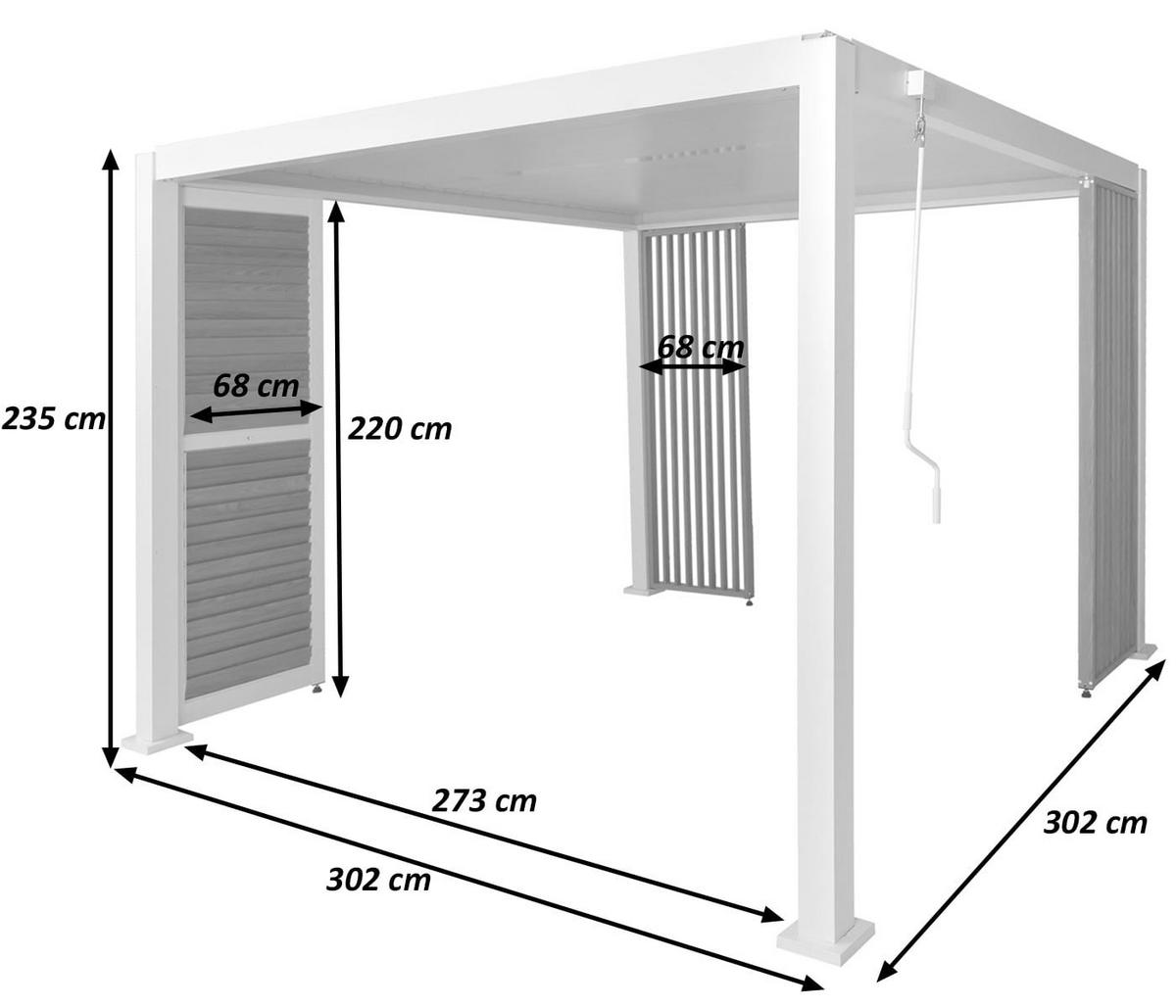 PERGOLA Anthrazit - Anthrazit, Metall (302/235/302cm) - MCW