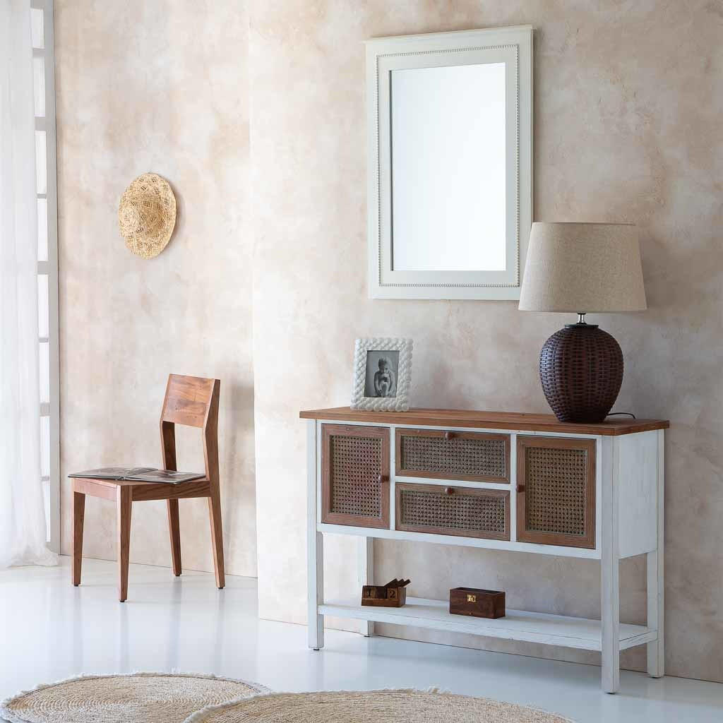 SIDEBOARD aus Holz 122x36x82 cm - Weiß, Holz (122/82/35cm) - Wanderlust