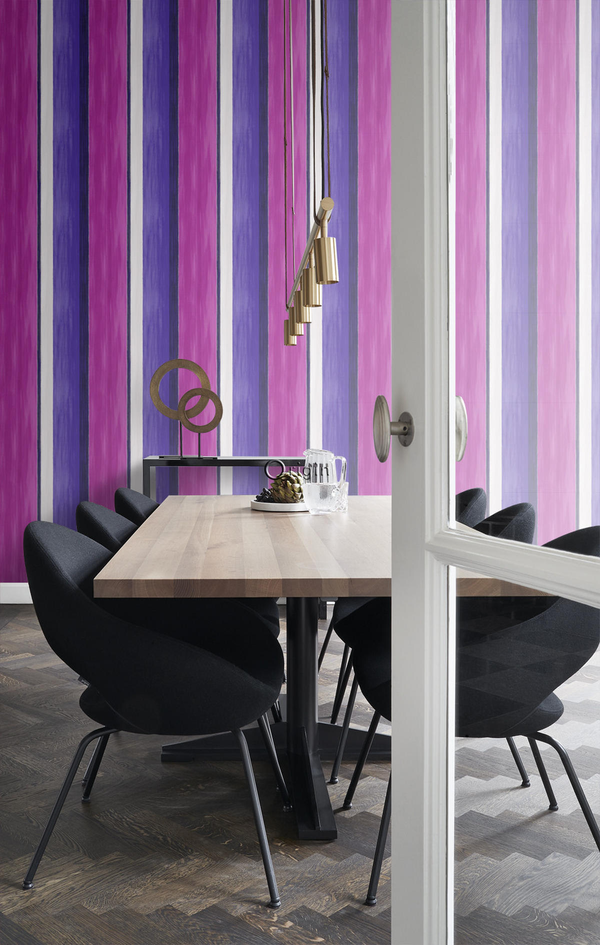 TAPETE Streifen 53 cm x 10.05 m - Pink, Papier (53/1000cm) - Origin Wallcoverings