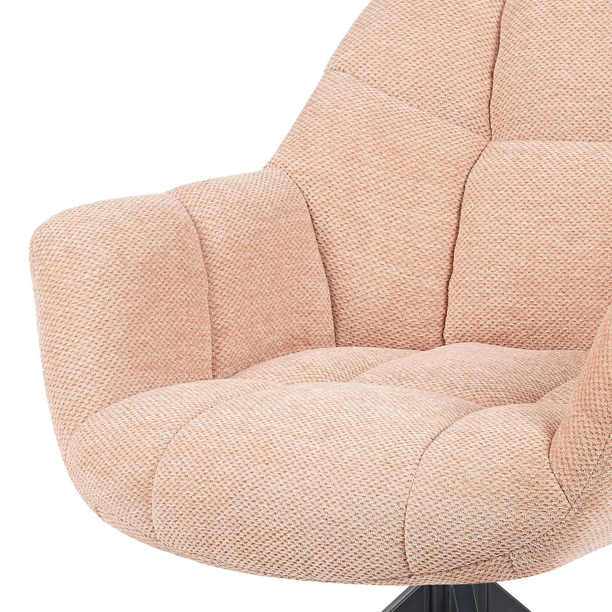 DREHSTUHL Mika-Mila - Schwarz/Rosa, Textil/Metall (65/81/66cm) - DUBI Möbel