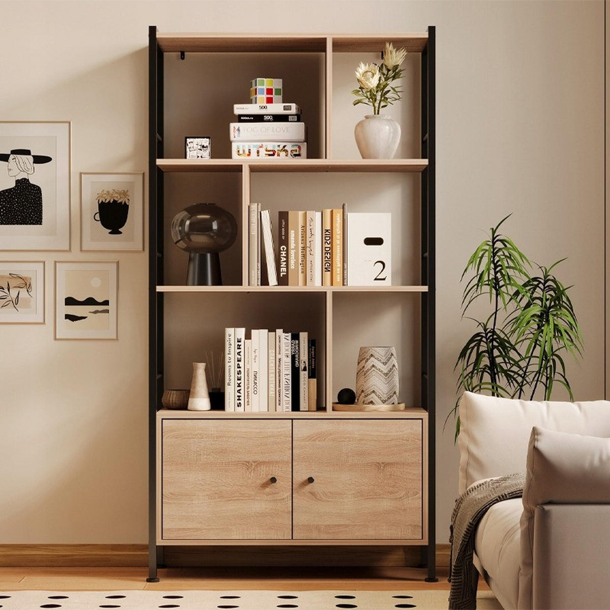 BÜCHERREGAL, braun, 30/74/155 cm - Braun, Holzwerkstoff (73/155/30cm)