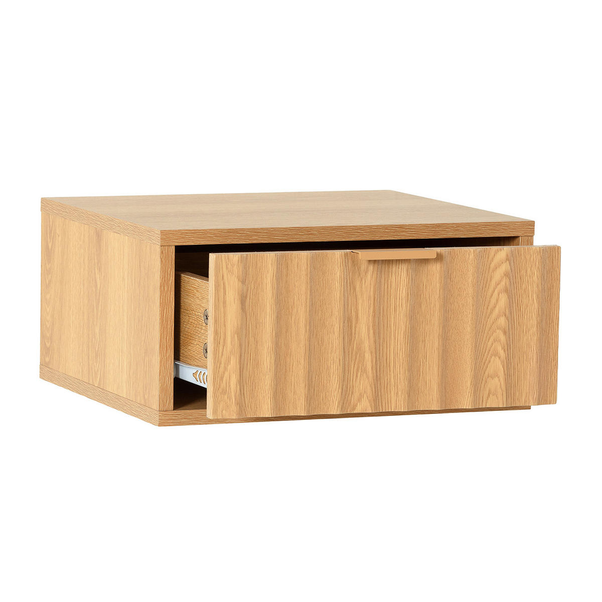 NACHTTISCH schwebende – Set aus 2 schewebende Nachttischen Lluvia Eichenfarbe - Honigeiche, Holzwerkstoff (40/19/35cm) - VS Venta-stock