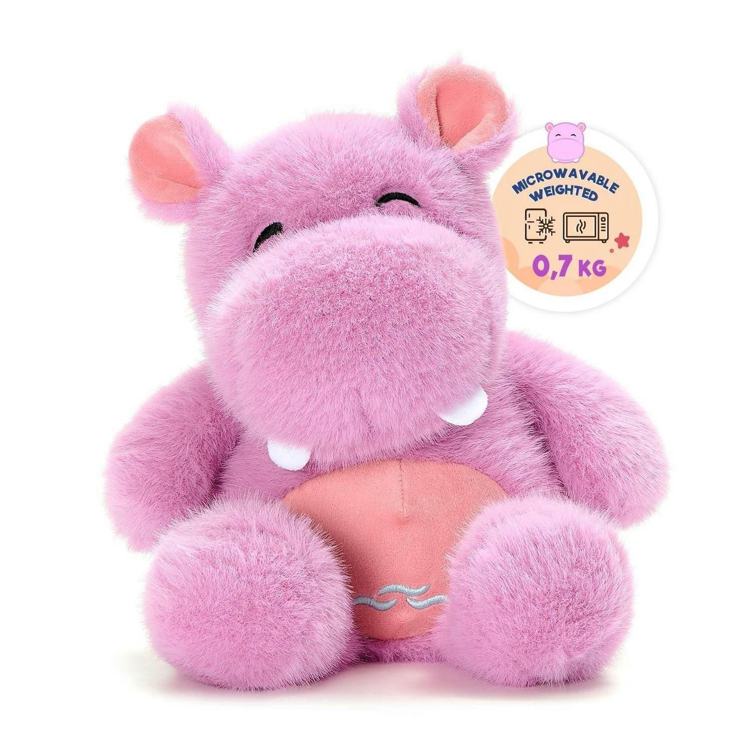 WÄRMEKISSEN Nilpferd 0,7 kg 23 cm - Rosa, Textil (19/25cm)