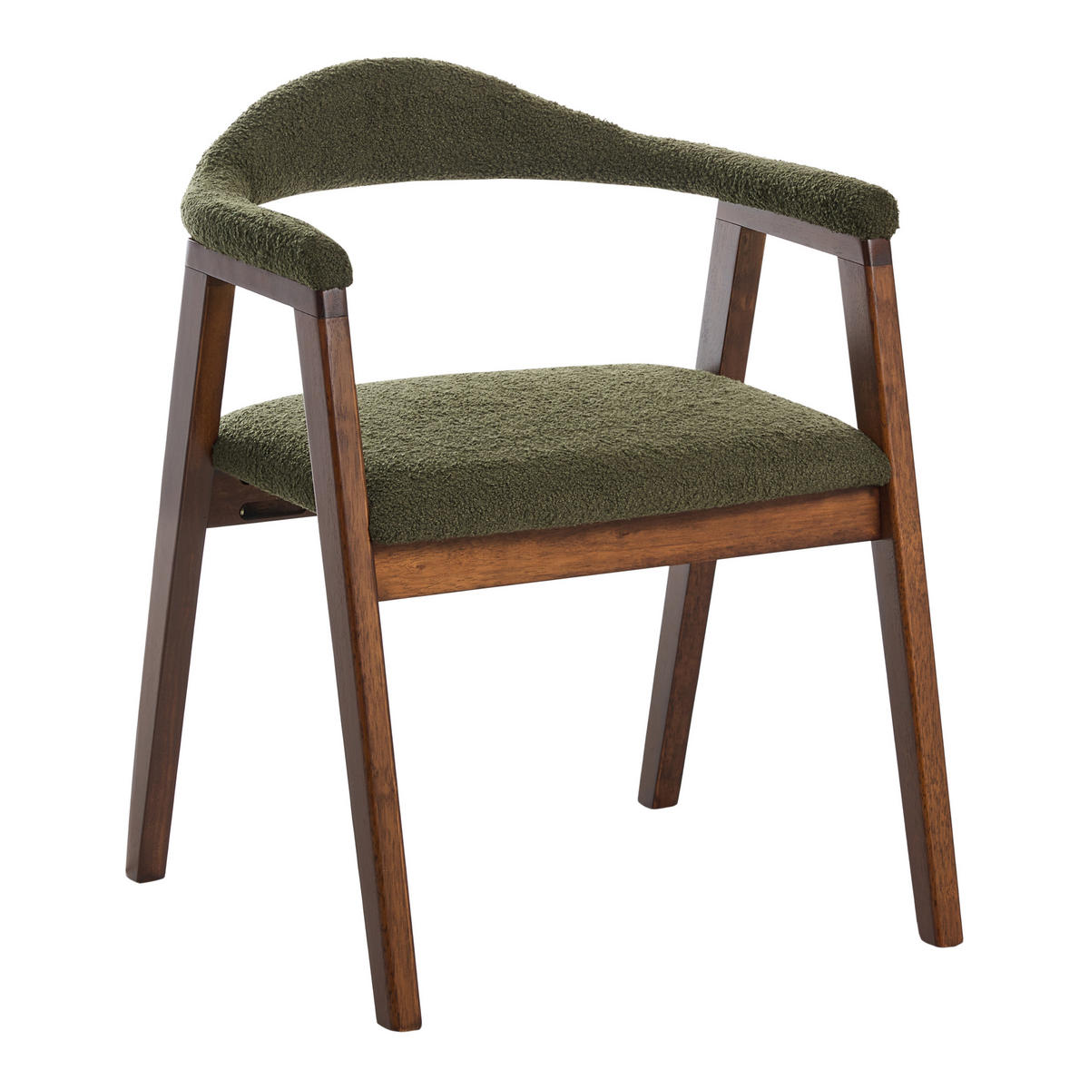 ESSZIMMERSTUHL 2er Set Holz Braun/Grün Oneco - Braun, Holz (56/72/62cm) - Beliani