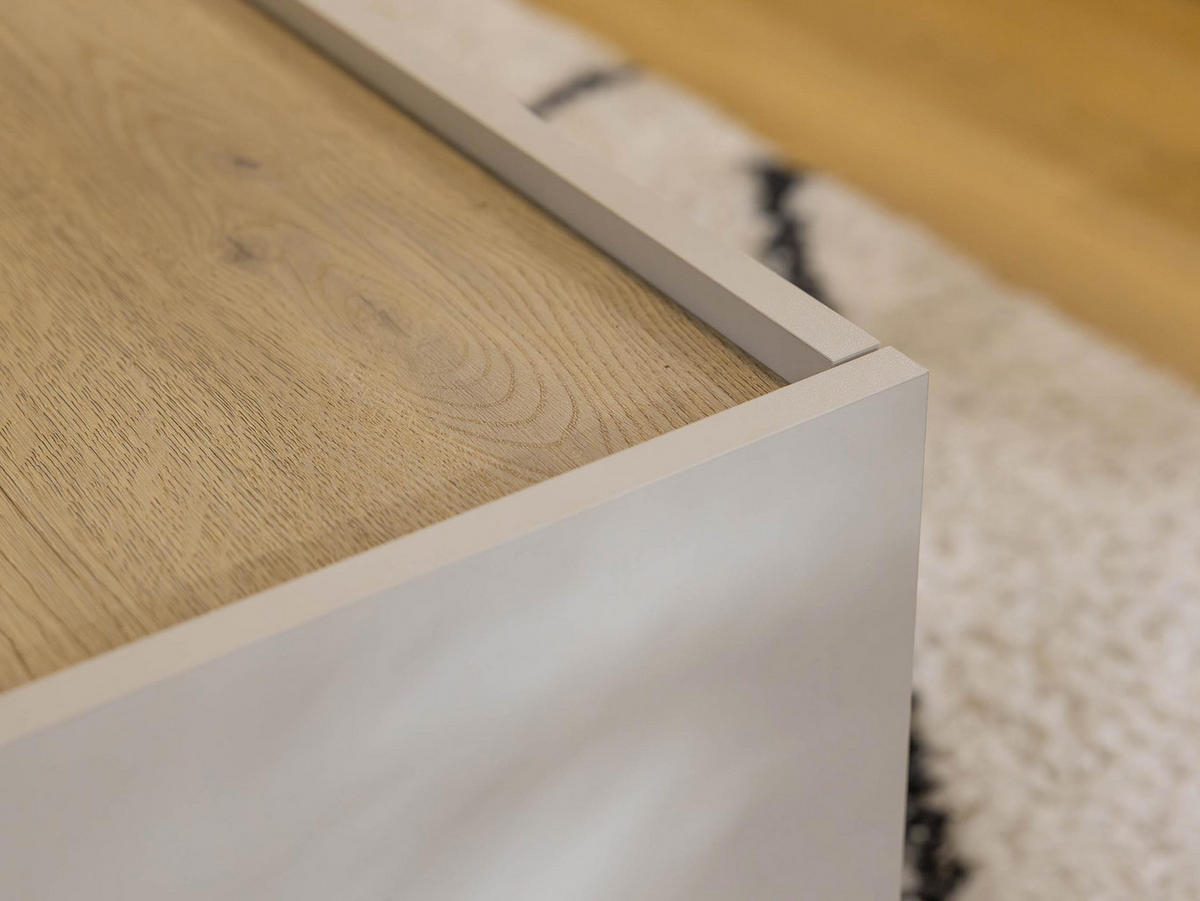 TV-LOWBOARD Zarpant 200 2K - Sandfarben/Eichefarben, Holzwerkstoff (200/47/37cm) - MIRJAN24