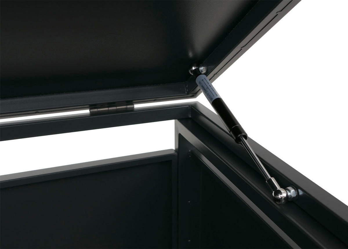 1ER-MÜLLTONNENVERKLEIDUNG Anthrazit, Hellbraun - Hellbraun/Anthrazit, Metall (68/122/84cm) - MCW