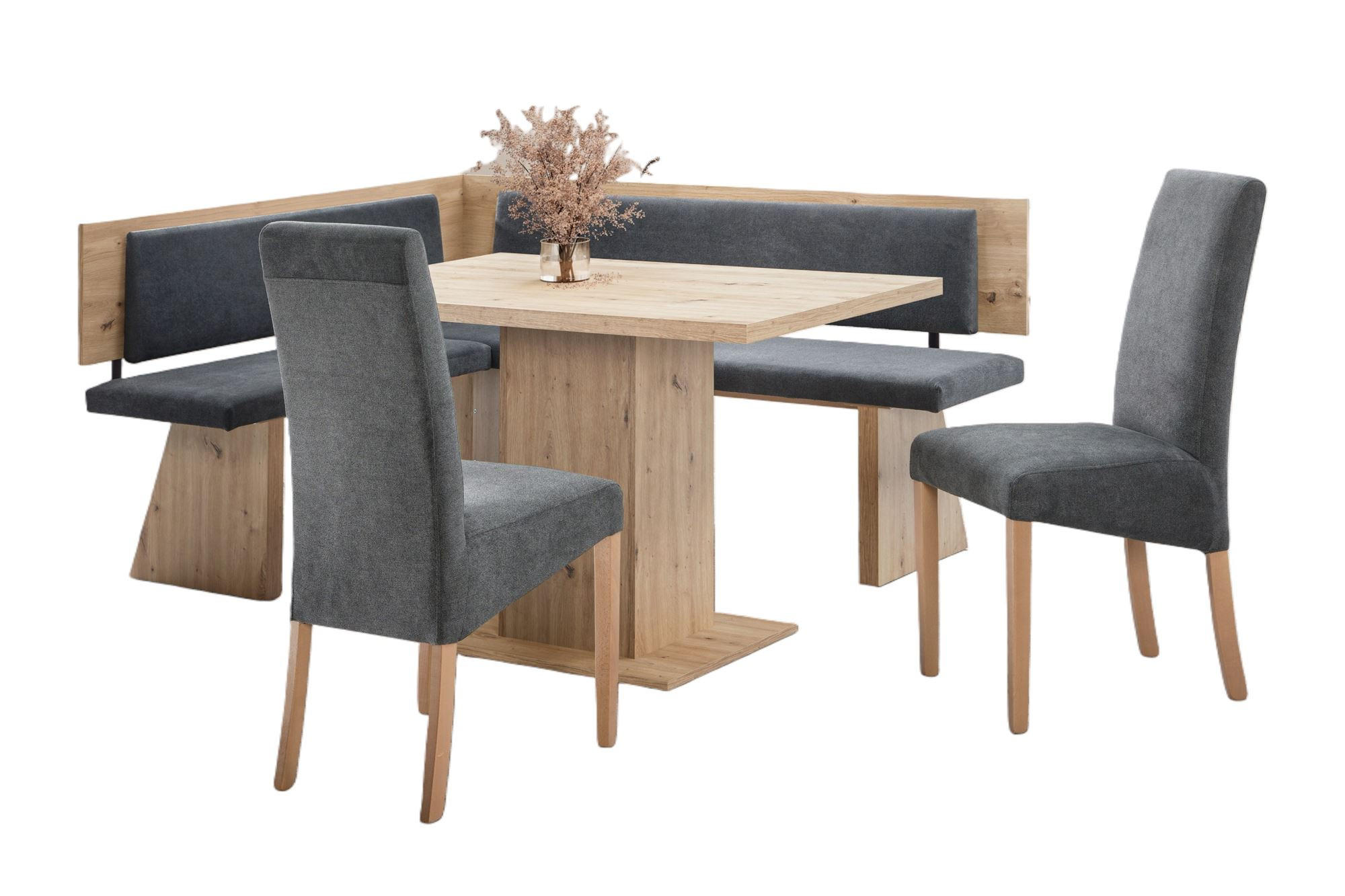 ECKBANKGRUPPE Klassisch Donetta für 6 Personen Dekor Artisan/Anthrazit - Anthrazit/Eiche Artisan, Kunststoff (177/87/145cm) - 58aufmkessel