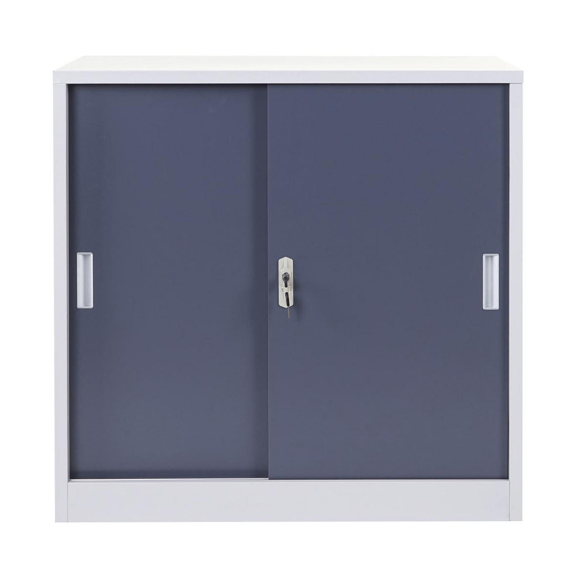 AKTENSCHRANK Grau - Grau, Metall (90/90/45cm) - MCW
