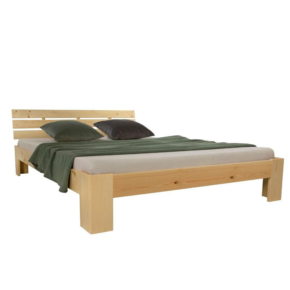 HOLZBETT Natur 140/200 cm Doppelbett mit Lattenrost - Naturfarben, Holz (140/200cm) - Homestyle4u