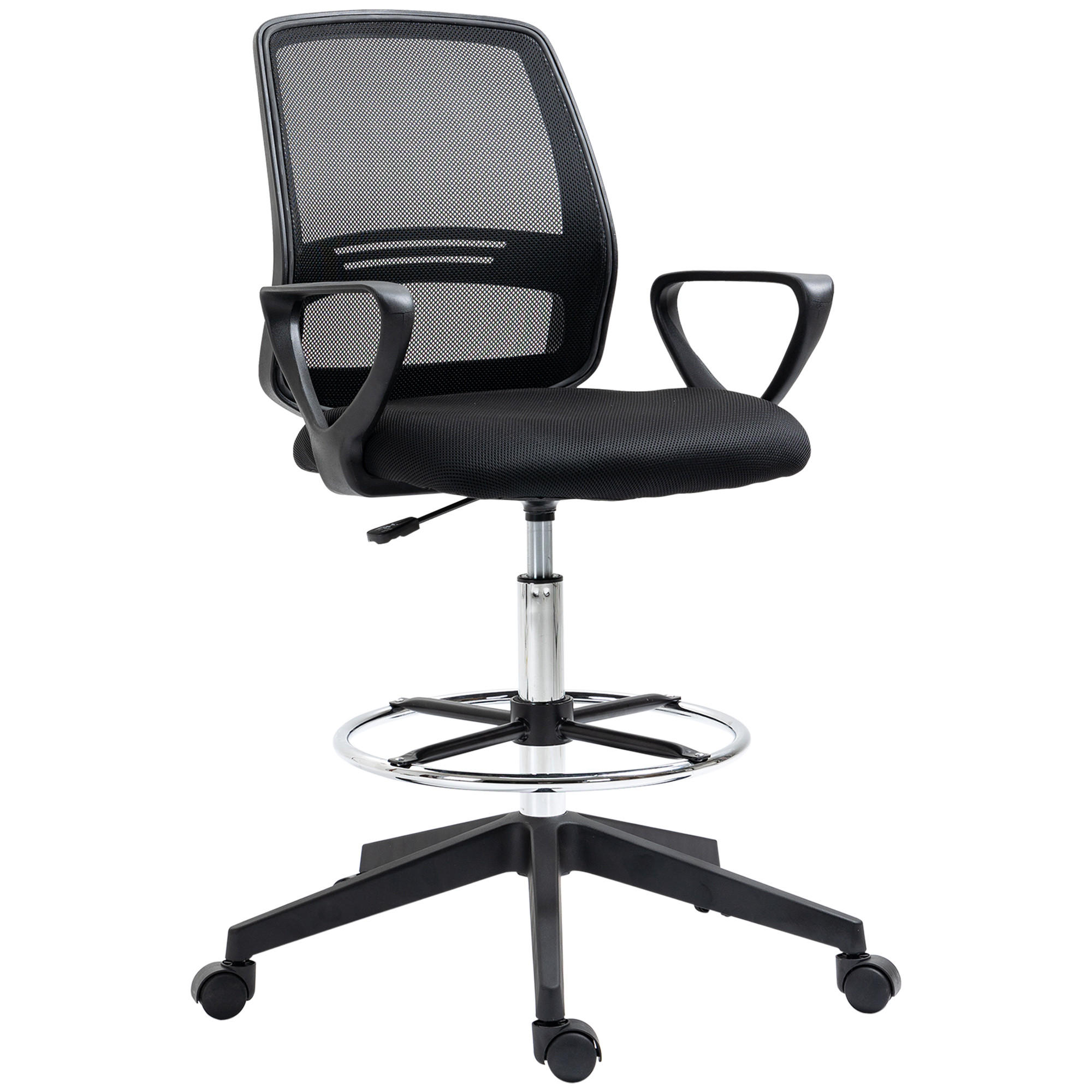 BÜROSTUHL Schwarz Netzgewebe, ABS-Kunststoff 68xx66x120 xm - Schwarz, Kunststoff (66/120/68cm) - DESIGN IN