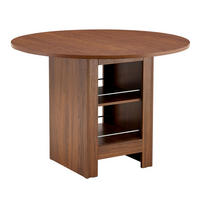 ESSTISCH 100/76 cm Walnuss aus MDF mit offenen Stauraumfächern - Walnussfarben, Holzwerkstoff (100/100/76cm) - OKMYHOME