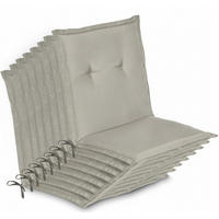 NIEDERLEHNERAUFLAGE Loft NL 100x50x6cm Hellgrau (8tlg) - Hellgrau, Textil (50/6/100cm) - Beautissu 
