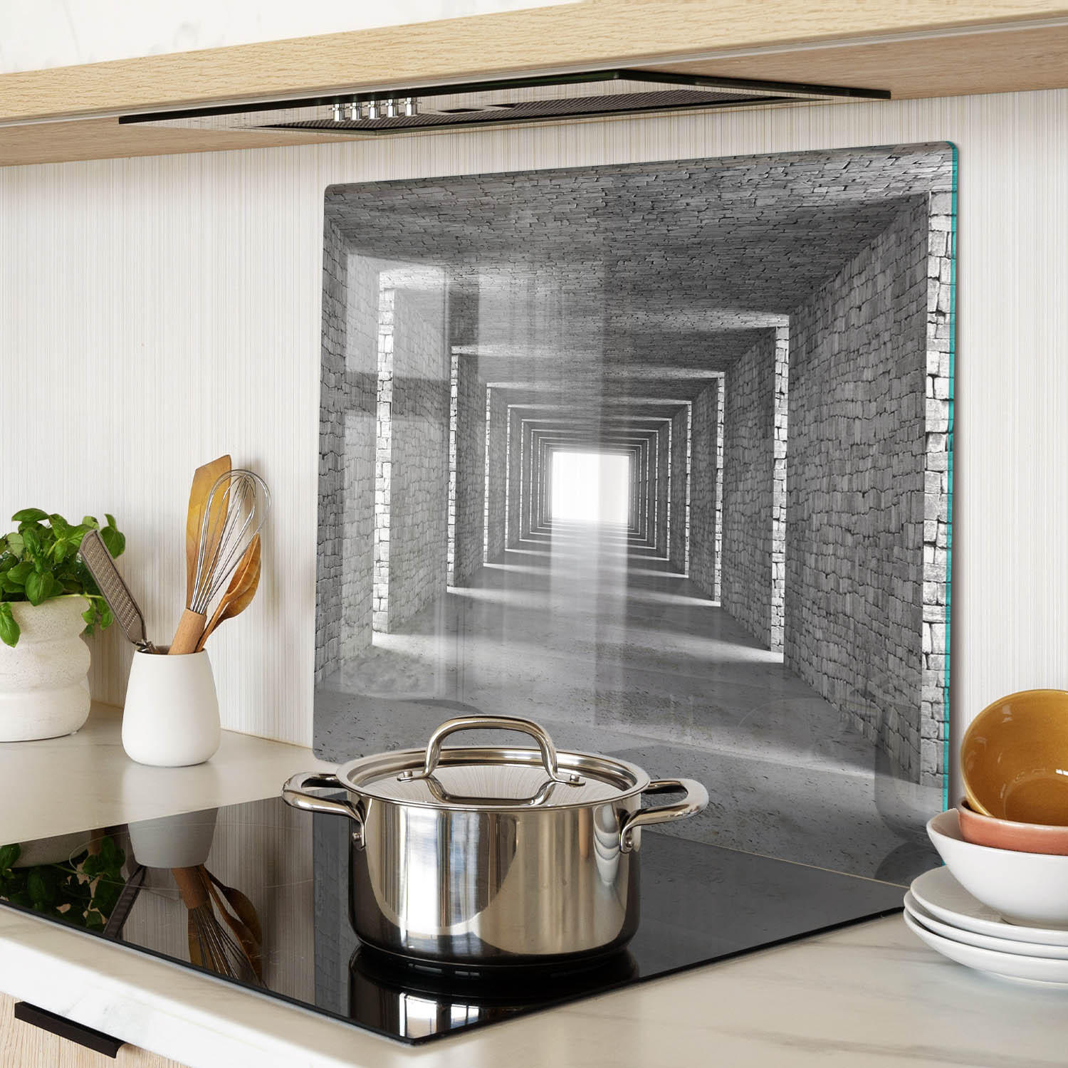 GLASPLATTE 60x52 cm Ziegel - Grau, Glas (60/0.4/52cm) - TULUP