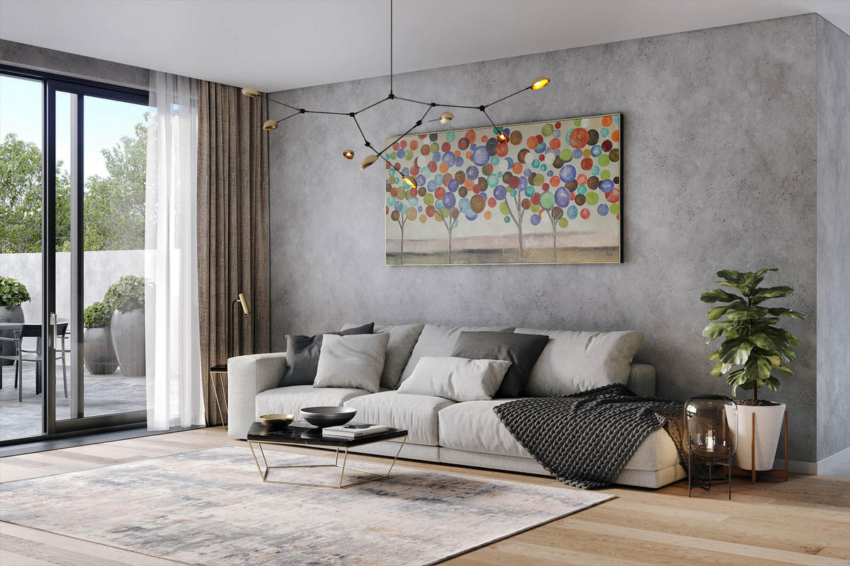 ÖLGEMÄLDE XXL Bunt 200/100 cm - Multicolor, Holz/Textil (6.68/100cm) - KUNSTLOFT