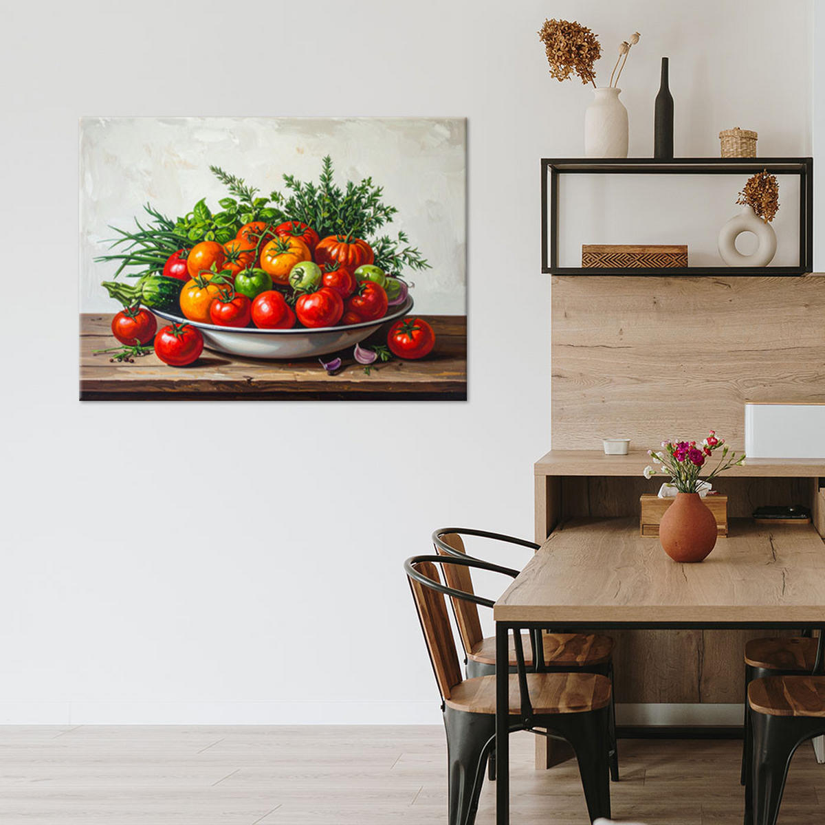 LEINWANDBILD Essen & Trinken 90x60cm - Multicolor, Textil (90/60cm) - Feeby