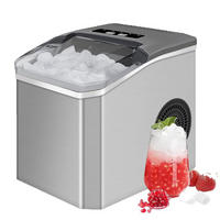 EISWÜRFELMASCHINE Mini mit Schaufel Weiß - Silberfarben, Kunststoff/Metall (22/27/26cm) - Kaket