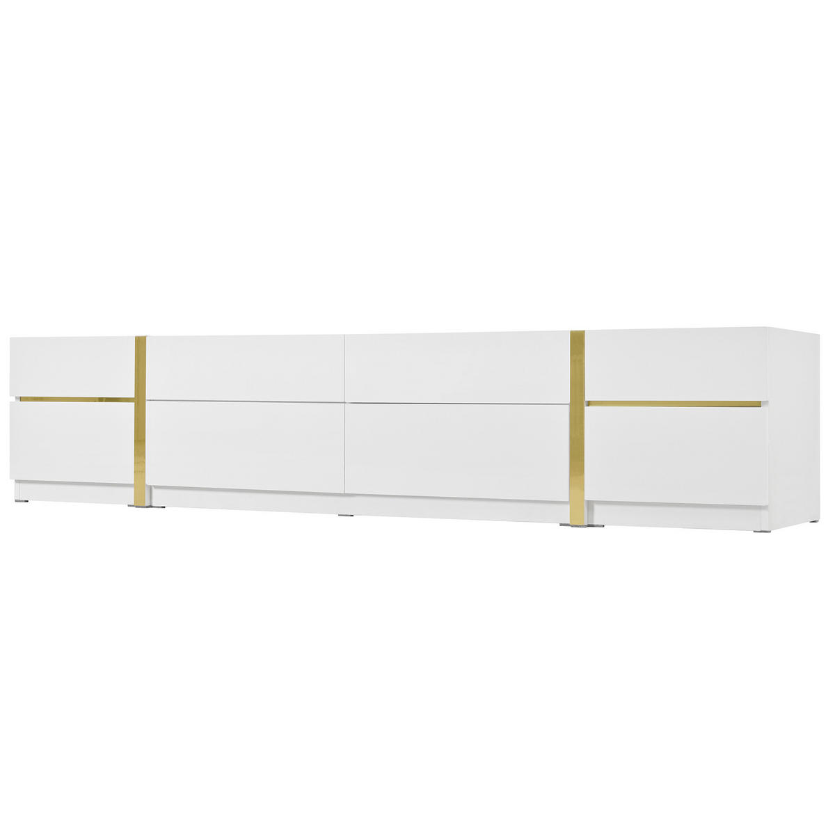 TV-LOWBOARD GL3101W Weiß 180/40/38 cm - Weiß, Holzwerkstoff (180/38/40cm) - PANGIVO