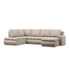 U-SOFA MIT SCHLAFFUNKTION FORESTA, Beige - Beige, Textil (300/89/200cm)
