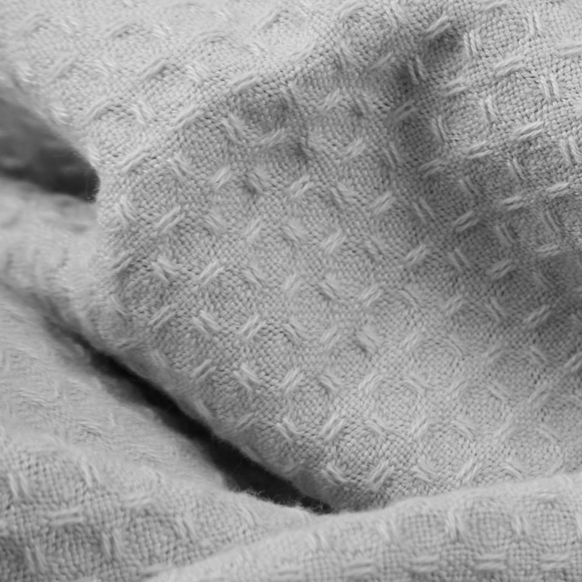 KUSCHELDECKE Waffelpiqué 140x200 cm Hellgrau - Hellgrau, Textil (140/200cm)
