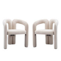 ARMLEHNENSTUHL 2 Set Esszimmerstuhl,M-Form Polsterstuhl,Beige - Beige, Textil (50.5/71/64cm) - LVHOM