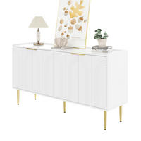 KOMMODE 140/38/75 cm mit 4 Türen und Soft-Close in Weiß - Weiß, Holzwerkstoff (140/75/38cm) - BEAOK