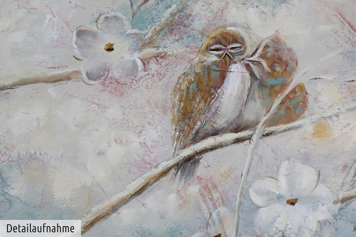 ACRYLBILD HANDGEMALT 120/90 cm - Blau, Holz/Textil (120/90cm) - KUNSTLOFT