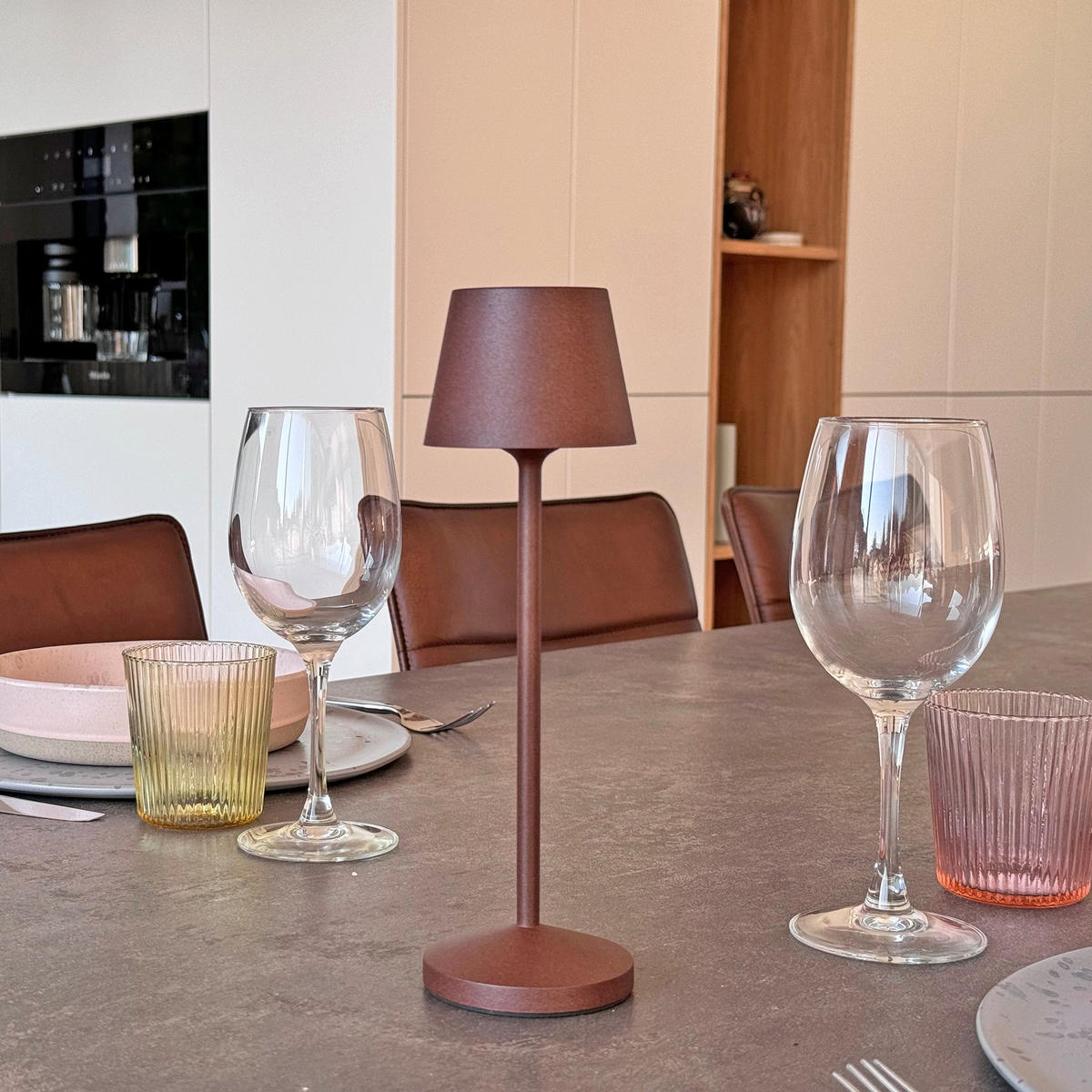 TISCHLAMPE EMILY braun - Braun, Metall (7.5/7.5/25cm) - Lumisky