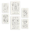 POSTER Set Mit 6 Yoga Musen 4 A3 & A4 Rahmenlos - Klar, Papier (29/3/42cm) - Nacnic