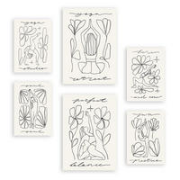 POSTER Set Mit 6 Yoga Musen 4 A3 & A4 Rahmenlos - Klar, Papier (29/3/42cm) - Nacnic