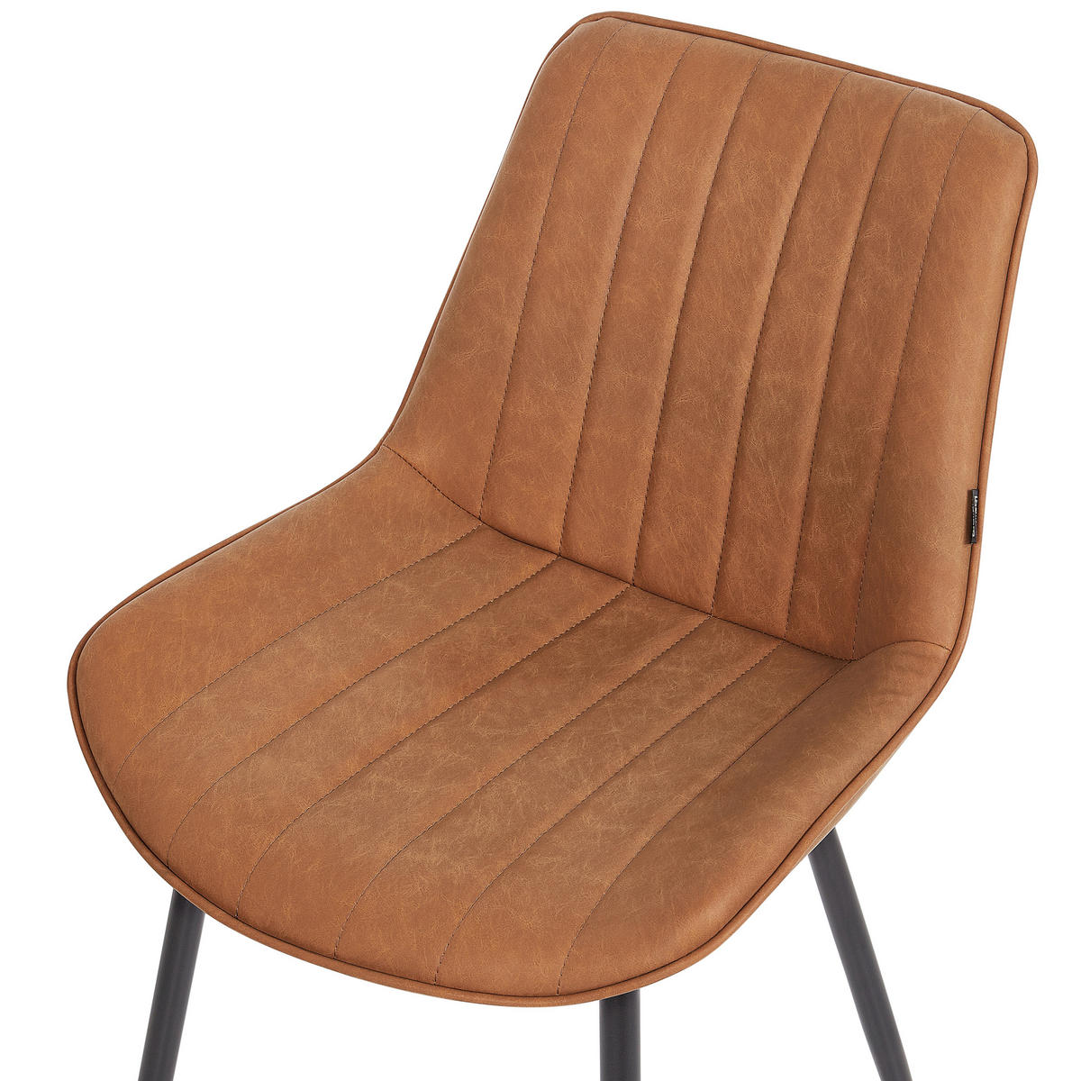 JÍDELNÍ ŽIDLE sada 2 ks Umělá kůže Hnědá Dubrovnik - černá/hnědá, plast (53/81/58cm) - Beliani