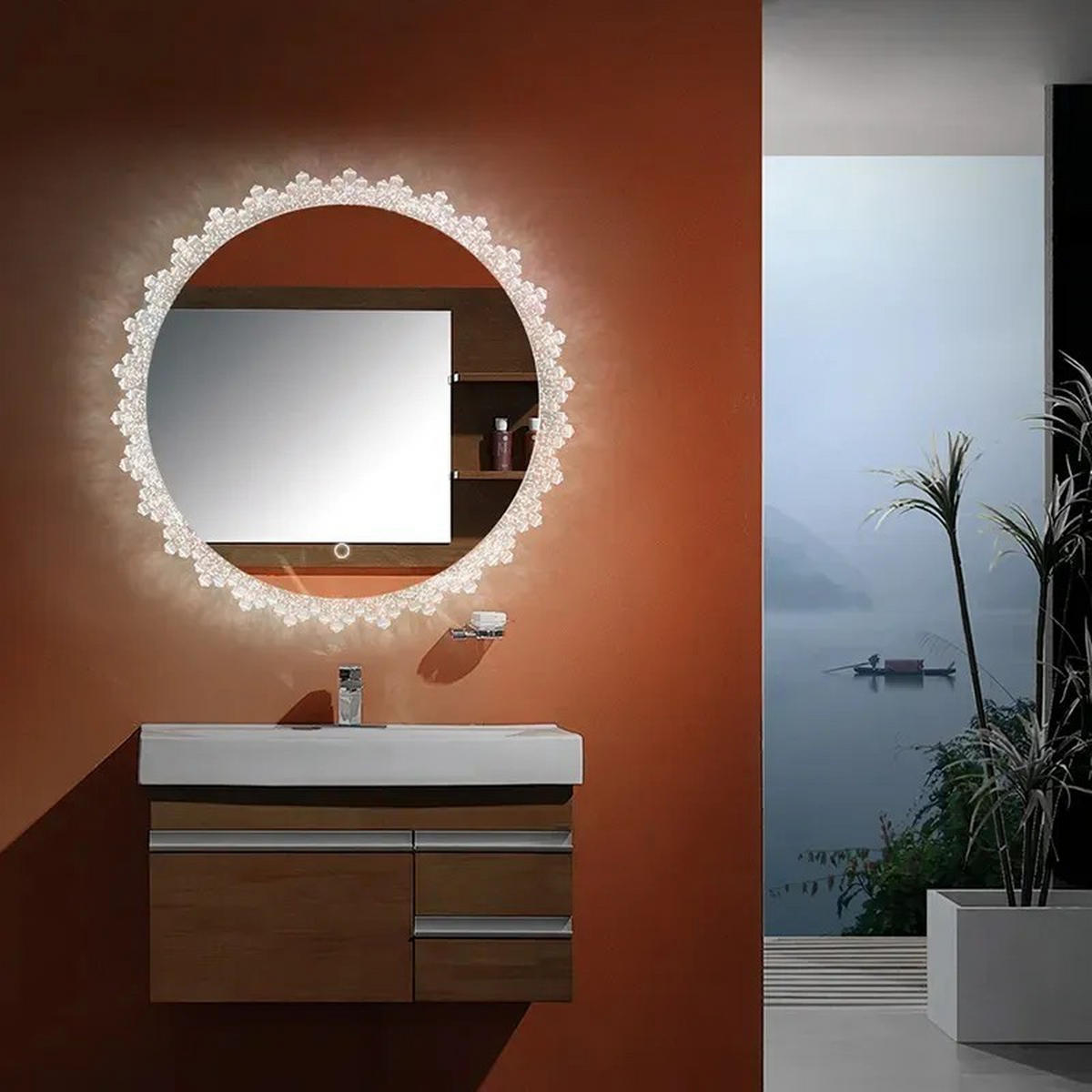 SPIEGEL Rea Led 60cm Yh-3564 - Transparent, Glas (60/2/60cm) - REA
