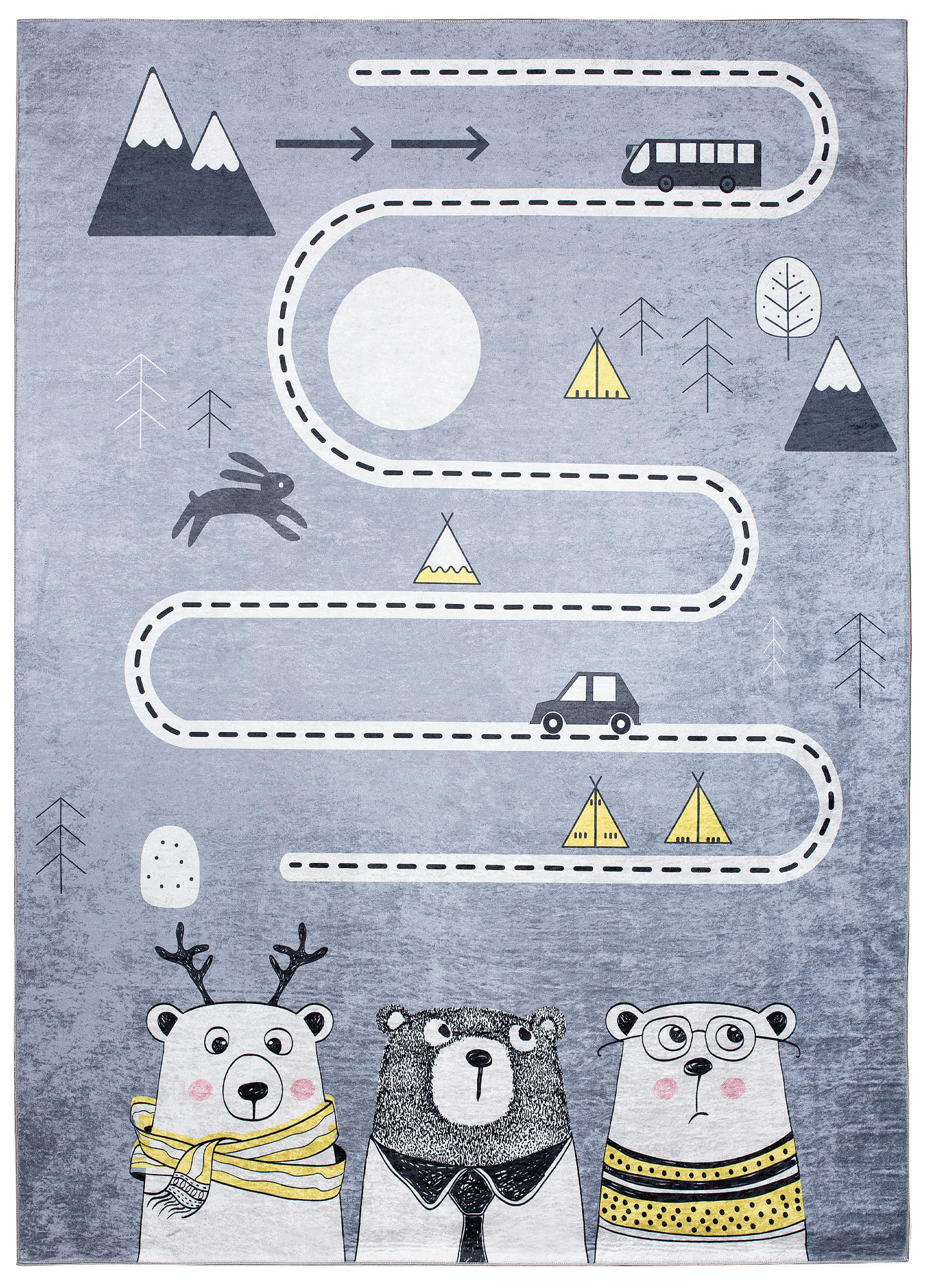 TEPPICH EMMA Grau 140/200 cm - Grau, Kunststoff (140/200cm) - Tapiso