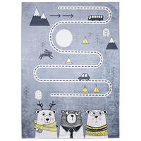 TEPPICH EMMA Grau 140/200 cm - Grau, Kunststoff (140/200cm) - Tapiso