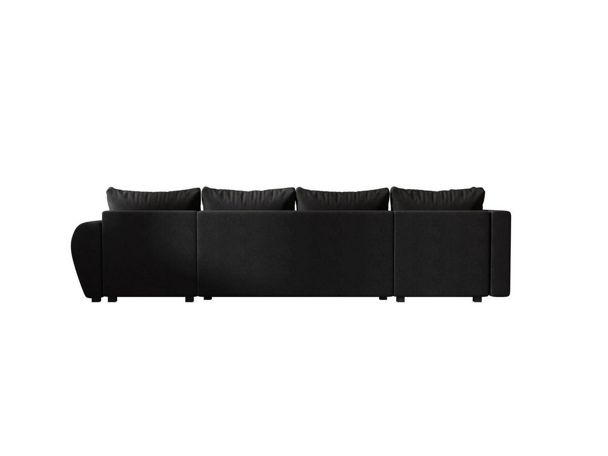 WOHNLANDSCHAFT MOLISA U PLUS Cosmic 100 Rechts mit Schlaffunktion - Schwarz, Textil (303/82/208cm) - Bedante
