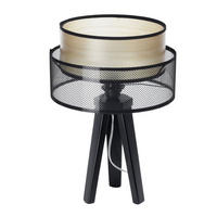 TISCHLAMPE Schwarz 30/45 cm - Beige, Kunststoff (30/0.7/45cm) - ONZENO