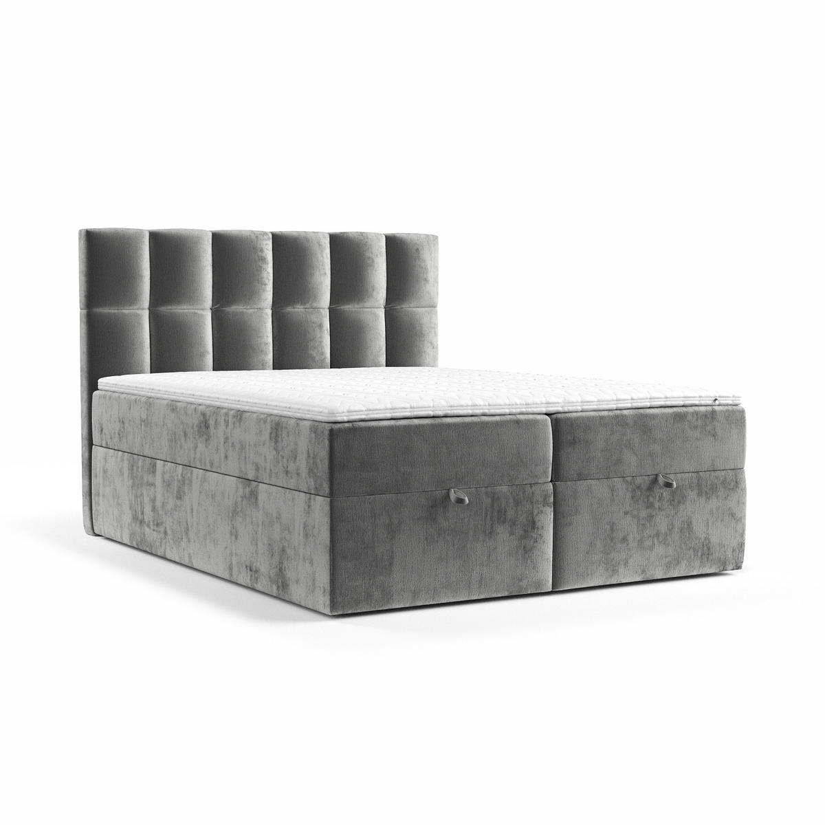 BOXBETT Essence Grau 160/200 cm - Schwarz/Grau, Holz/Holzwerkstoff (160/200cm) - Maison de Reve