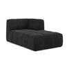 SOFAELEMENT Rechts Samt Stoff Schwarz - Schwarz, Holzwerkstoff/Kunststoff (101/77/175cm) - Makamii