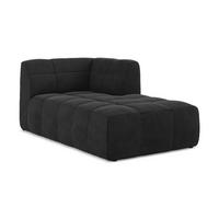SOFAELEMENT Rechts Samt Stoff Schwarz - Schwarz, Holzwerkstoff/Kunststoff (101/77/175cm) - Makamii